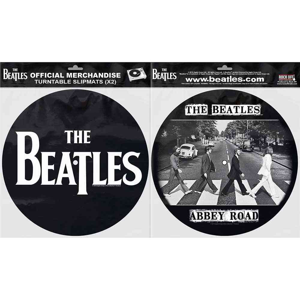 The Beatles - Drop T Logo & Abbey Road Turntable Slipmat - Multicolours